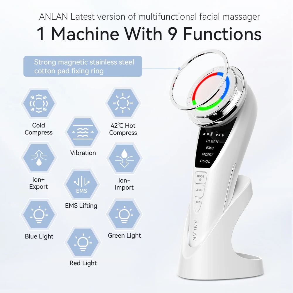Craft Plus EMS facial massager for face lifting and skin rejuvenation, showing a sleek handheld device with ergonomic design.