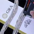 Craft Plus Hip Hop Moissanite Tennis Necklace featuring sparkling moissanite stones on a sleek silver chain.
