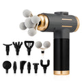 Craft Plus 11-in-1 high-frequency massage gun with multiple attachments for muscle relief and deep tissue relaxation.