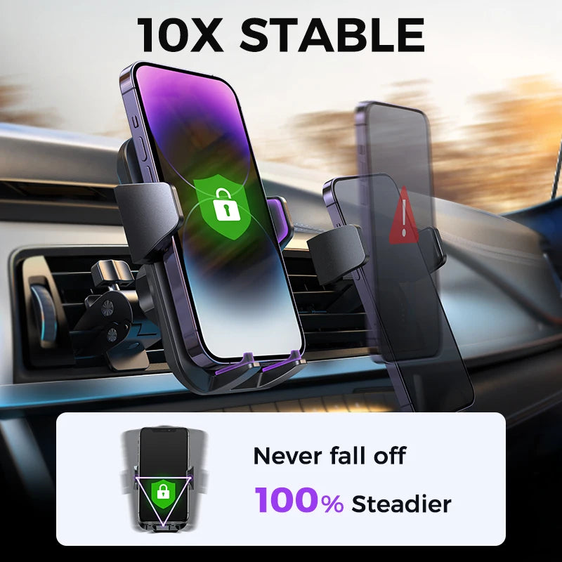 Craft Plus upgraded military-grade car phone holder securely mounts smartphones with rugged, durable design for vehicle use.
