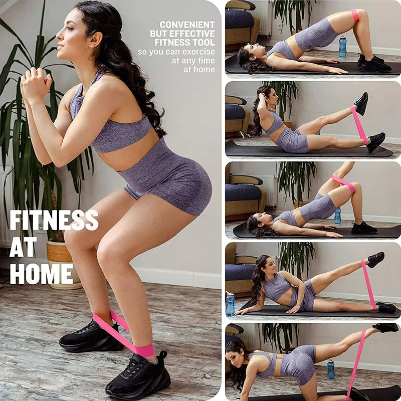Craft Plus resistance loop exercise bands in various colors, suitable for strength training and physical therapy workouts.