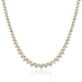 Sterling silver Moissanite tennis necklace with sparkling stones, elegant jewelry piece from Craft Plus.