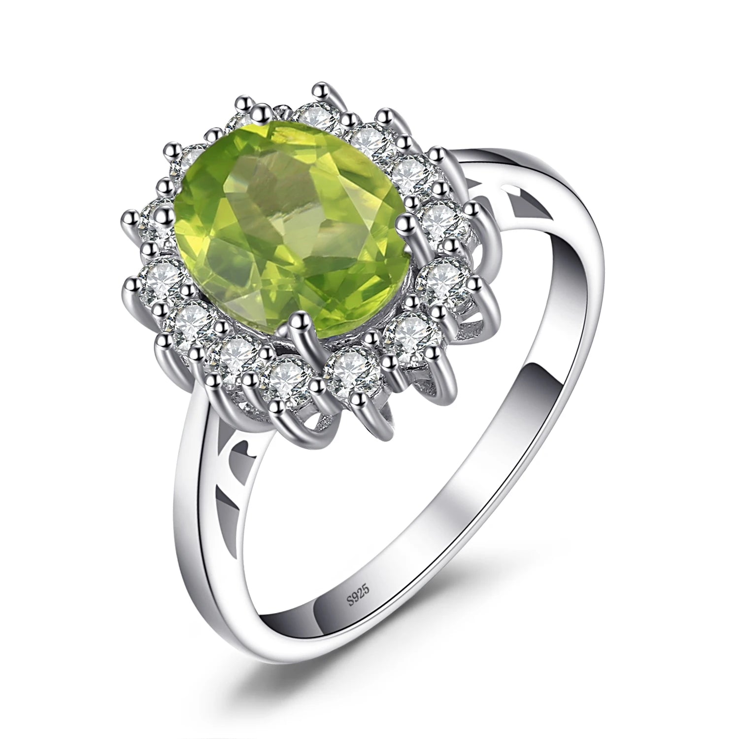 Princess Diana sapphire ring crafted in 925 silver with a prominent blue sapphire gemstone and elegant design.