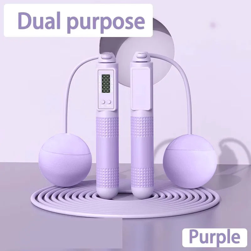 Craft Plus professional cordless jump rope for fitness, featuring a sleek design and easy-to-use counting feature.