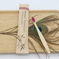 Reusable eco-friendly bamboo toothbrush by Craft Plus with natural bamboo handle and soft bristle head for sustainable oral care.