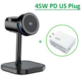 Craft Plus 25W 4-in-1 magnetic wireless charger stand with multiple device charging ports and sleek design.