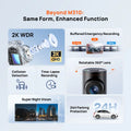 Craft Plus 1440P dash cam with parking monitor mounted on a vehicle windshield, capturing clear road footage.