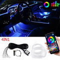 RGB LED strip for car interior lights by Craft Plus, featuring app control and customizable color lighting.