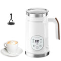 Craft Plus 5-in-1 milk frother with LED display, showing stainless steel frothing jug and control panel for coffee and milk frothing.