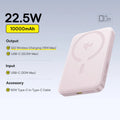 Craft Plus Magnetic Power Bank 10000mAh with sleek design, showing the portable charger connected to a smartphone.