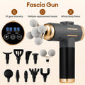 Craft Plus 11-in-1 high-frequency massage gun with multiple attachments for deep muscle relief and relaxation.