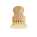 Eco-friendly bamboo dish scrub brush by Craft Plus with natural bristles for gentle cleaning of dishes and kitchenware.