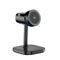 Craft Plus 25W 4-in-1 magnetic wireless charger stand with multiple charging pads and sleek design, shown in black.