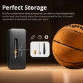 Rechargeable Craft Plus air pump tire inflator with digital display and nozzle, ready for inflating car or bike tires.