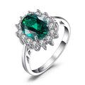 Princess Diana sapphire ring crafted in 925 silver with a vibrant blue sapphire gemstone, elegant jewelry accessory.