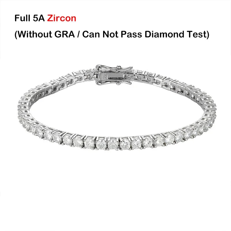 Sparkling Moissanite bracelet for women featuring shimmering stones and delicate silver chain, crafted by Craft Plus.