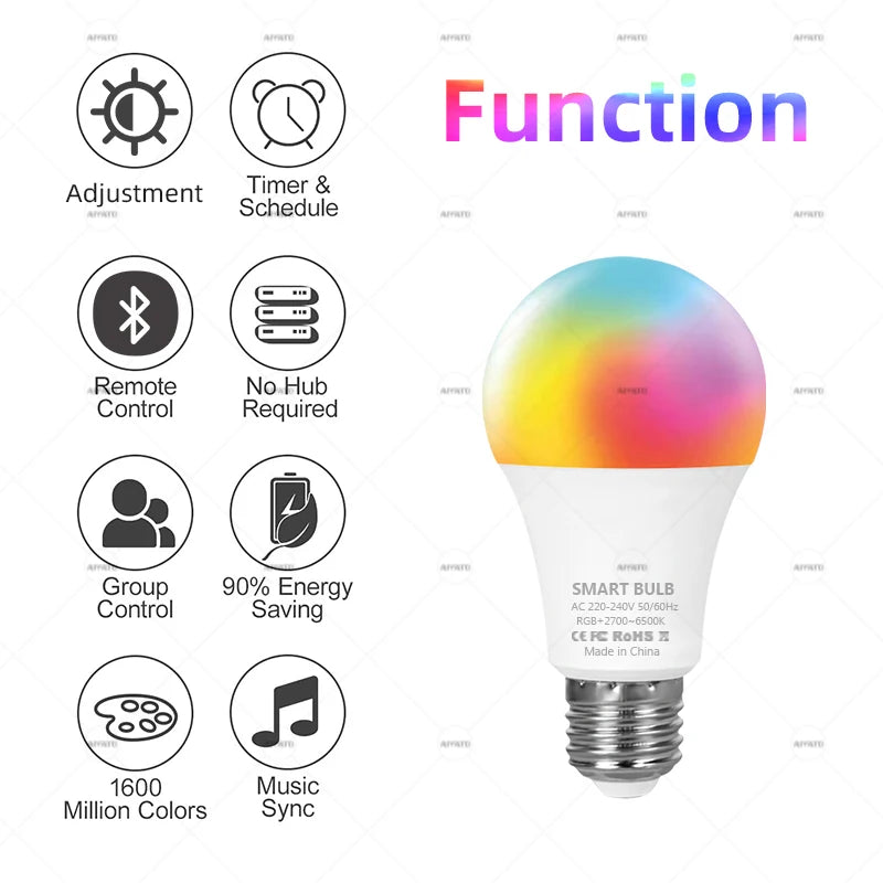 Color changing LED light with music sync feature from Craft Plus, showcasing vibrant lights and control buttons.