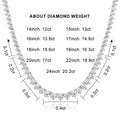 Sterling silver Moissanite tennis necklace with sparkling stones, crafted by Craft Plus, elegant jewelry for special occasions.