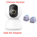 Craft Plus indoor 360 baby monitor camera showing a baby sleeping in a crib with wide-angle view and control buttons.