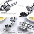 Craft Plus premium stainless steel garlic press with ergonomic handle and durable construction, ready for mincing garlic.