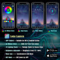 RGB LED strip for car interior lights by Craft Plus, featuring app control and customizable multi-color lighting.