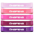 Set of colorful resistance bands for yoga and fitness training from Craft Plus, displayed in a variety of lengths and elastic strengths.