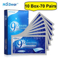 Craft Plus 9D Gel Teeth Whitening Strips, close-up of the whitening strips displayed on a white background.