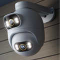 Craft Plus 10MP WiFi security camera with color night vision and human tracking, shown mounted indoors for home security.
