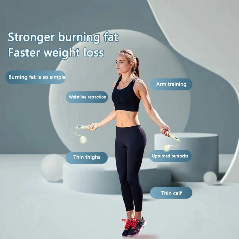 Craft Plus professional cordless jump rope for fitness, featuring a sleek design and easy-to-use counting feature