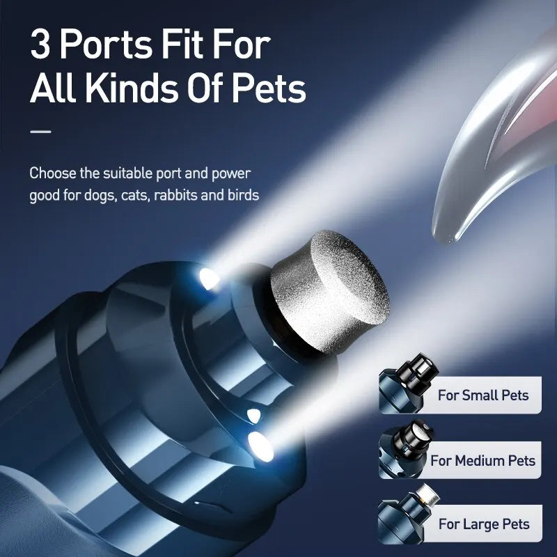 Rechargeable Craft Plus electric dog nail clippers with professional grinder and ergonomic design for safe pet grooming.