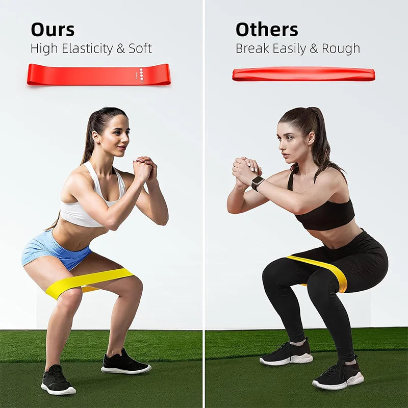 Craft Plus resistance bands set for yoga and fitness training, shown in assorted colors on a white background.