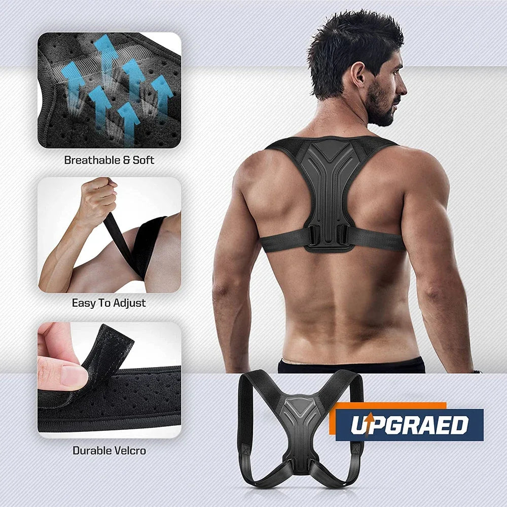 Adjustable Craft Plus posture corrector belt worn on back for improved support and spinal alignment.