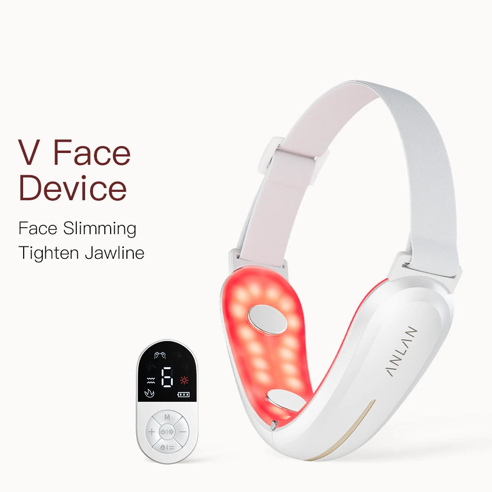Craft Plus EMS facial slimming device with ergonomic design for double chin reduction and contouring in a sleek, modern style.