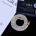 Craft Plus Hip Hop Moissanite Tennis Necklace with sparkling gemstone-studded chain and secure clasp design.