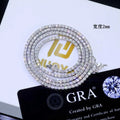 Craft Plus Hip Hop Moissanite Tennis Necklace with sparkling gemstone setting, showcasing a luxurious and elegant jewelry piece.