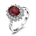 Princess Diana sapphire ring crafted in 925 silver with a prominent blue sapphire gemstone and elegant silver band.