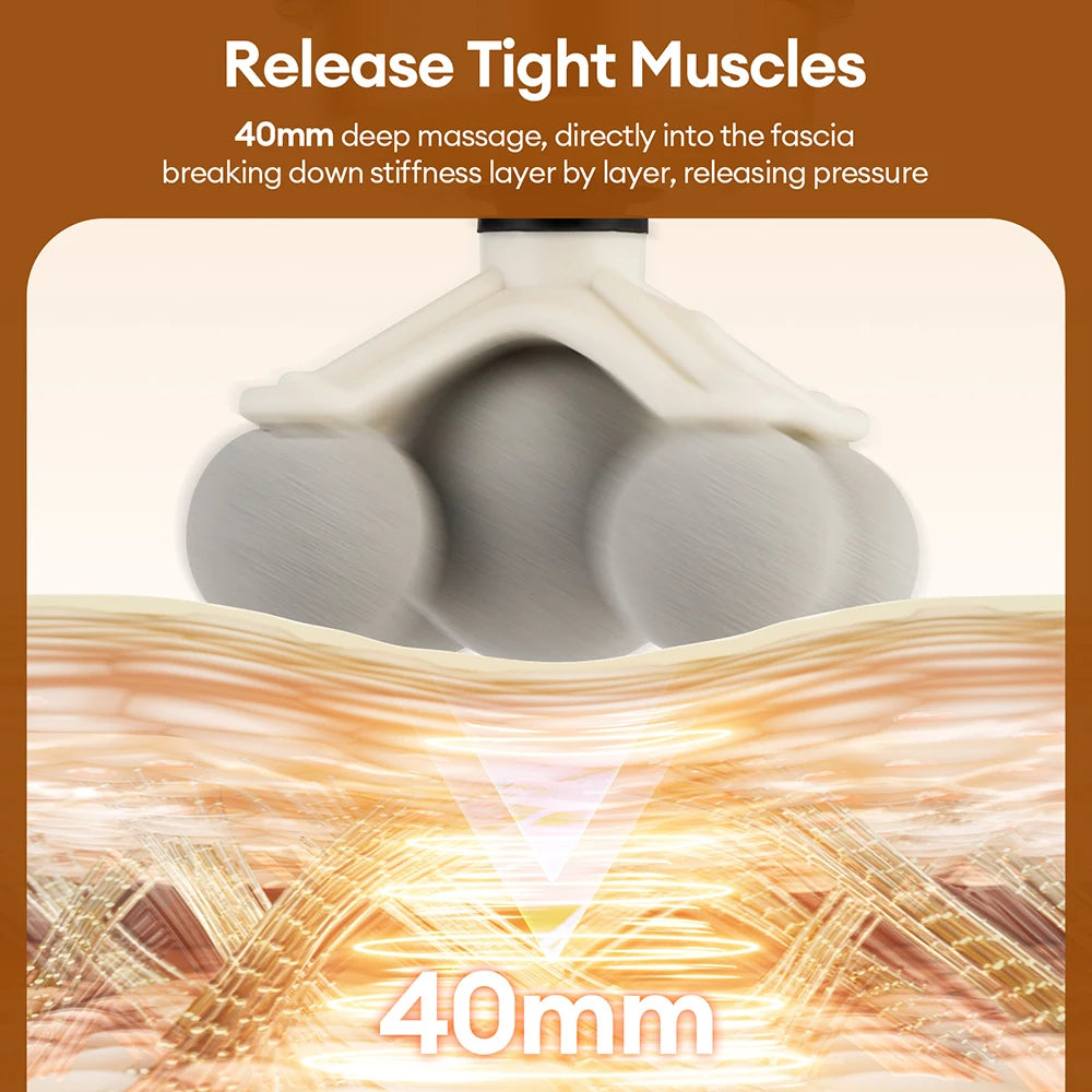 Craft Plus 11-in-1 High-Frequency Massage Gun with multiple attachments for muscle relief and relaxation.