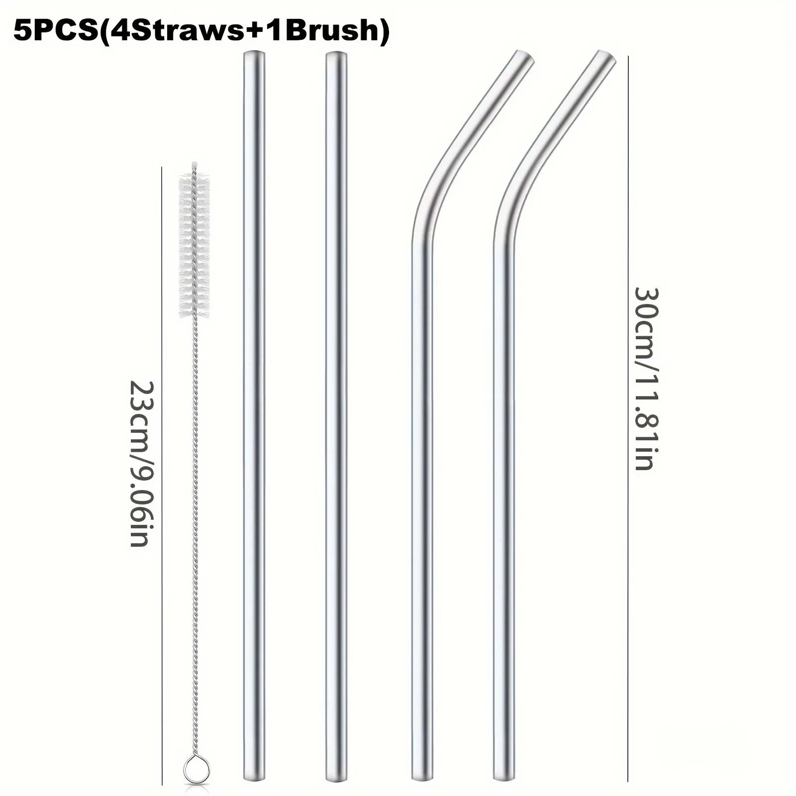 Reusable metal drinking straw by Craft Plus, eco-friendly stainless steel straw with a sleek, durable design for sustainable beverage use.