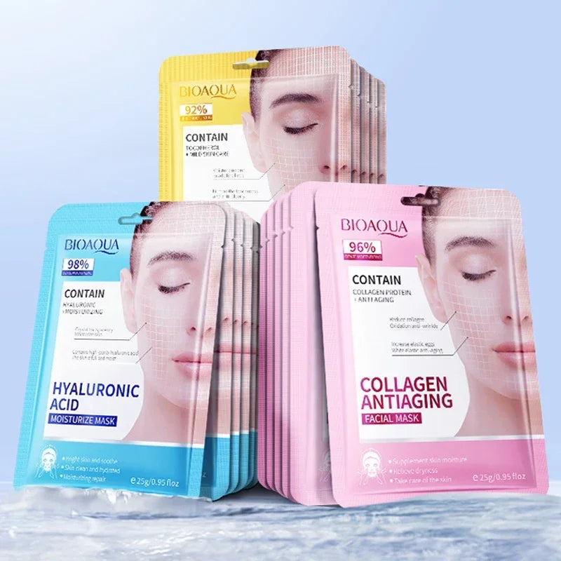 Craft Plus Retinol Collagen Anti-Wrinkle Facial Mask set showing skincare masks and packaging for youthful skin.