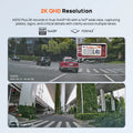 Craft Plus 1440P dash cam with parking monitor capturing clear front view and parking surveillance in a compact device.
