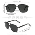 Craft Plus UV400 polarized driving glasses for men and women with sleek black frames and polarized lenses for sun protection.