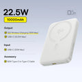 Craft Plus Magnetic Power Bank 10000mAh with sleek design and USB ports for portable charging, shown in the product image.