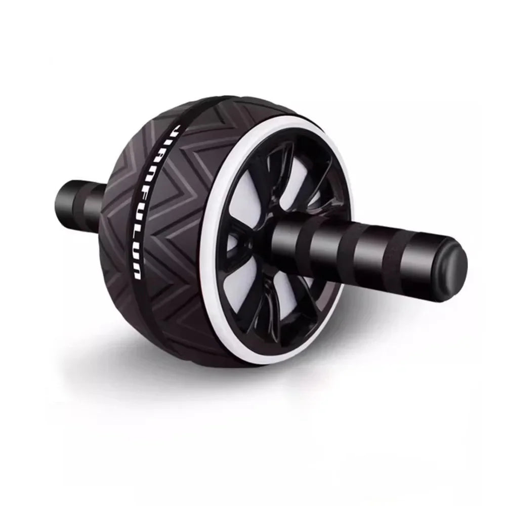 Craft Plus Ab Roller Wheel for core workout, showing the black and gray exercise wheel with handles on a white background.