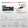 Craft Plus 1440P dash cam with parking monitor showing front lens view and compact design for vehicle security.