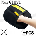 Craft Plus electrostatic pet hair remover grooming gloves showing textured palm and fingers for effective fur removal from pets and furniture.