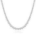 Sterling silver moissanite tennis necklace with sparkling gemstones, elegant jewelry piece from Craft Plus.