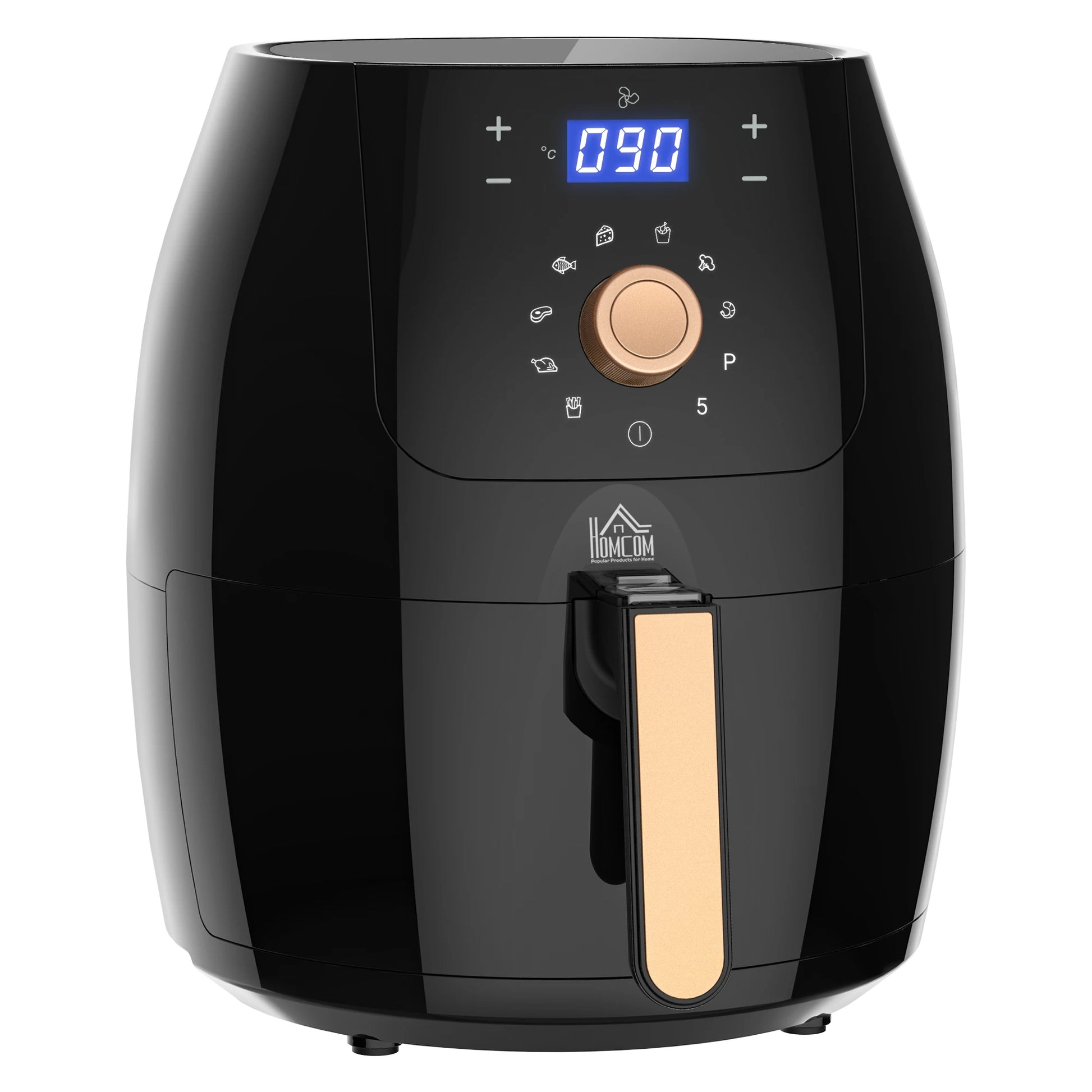 Craft Plus 5.5L digital air fryer with 1700W power and digital display, shown with cooking basket and control panel.