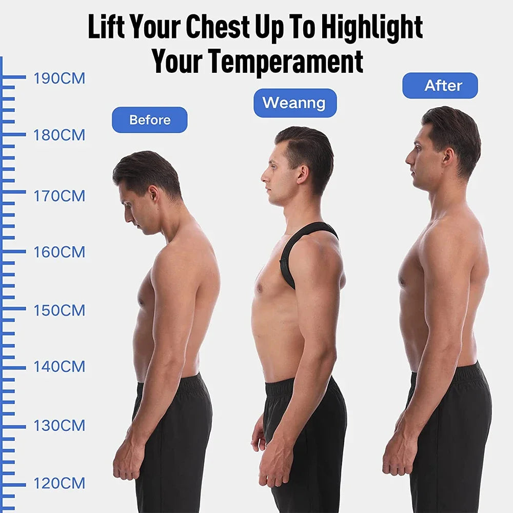 Adjustable posture corrector belt by Craft Plus, featuring supportive straps to improve posture and spinal alignment.