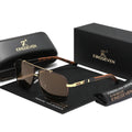 UV400 polarized driving glasses for men and women by Craft Plus with sleek black frames and tinted lenses for daytime driving.