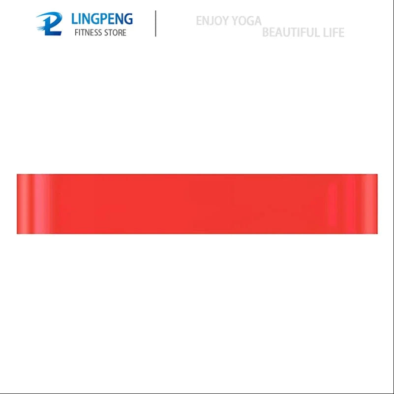 Resistance bands set for yoga and fitness training by Craft Plus, showing colorful elastic exercise bands on a white background.